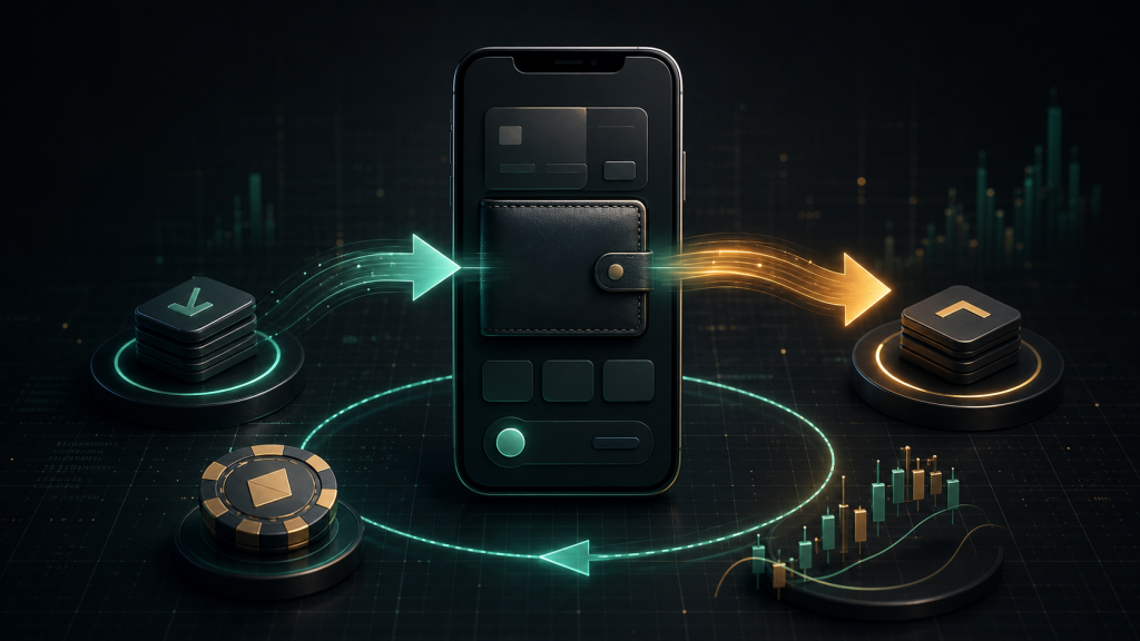 E-wallet payment flows for gambling, gaming and trading platforms